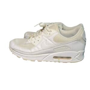 Men's Nike Air Max 90 Leather Triple White Size 10